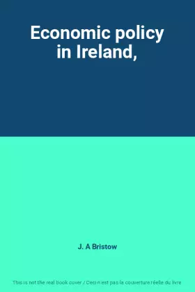 Couverture du produit · Economic policy in Ireland,