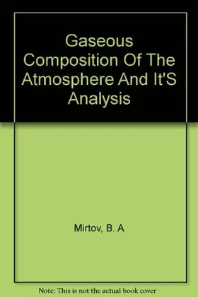 Couverture du produit · Gaseous composition of the atmosphere and its analysis