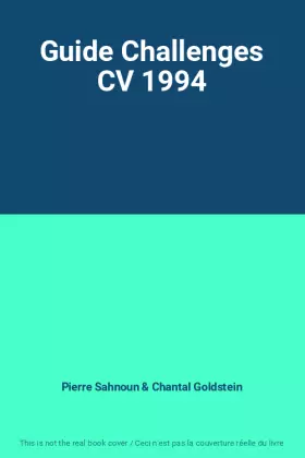 Couverture du produit · Guide Challenges CV 1994
