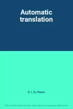 Couverture du produit · Automatic translation