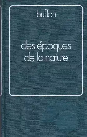 Couverture du produit · Des époques de la nature