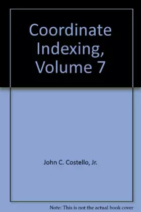 Couverture du produit · Coordinate Indexing, Volume 7