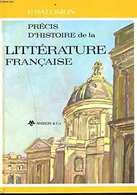 Couverture du produit · PRECIS D'HISTOIRE DE LA LITTERATURE FRANCAISE