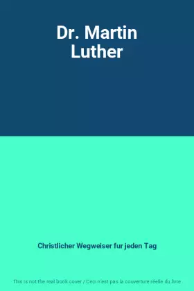 Couverture du produit · Dr. Martin Luther