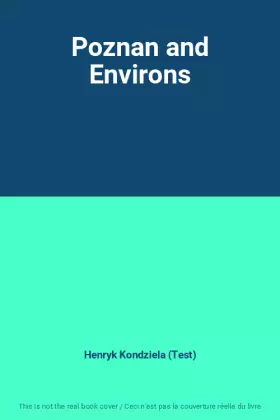 Couverture du produit · Poznan and Environs