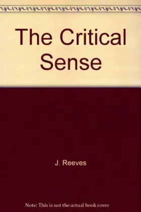 Couverture du produit · The Critical Sense