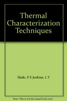 Couverture du produit · Thermal Characterization Techniques