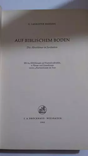 Couverture du produit · Auf biblischem Boden