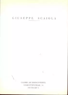 Couverture du produit · Giuseppe Scaiola.