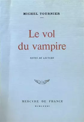 Couverture du produit · Le vol du vampire