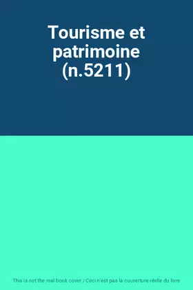 Couverture du produit · Tourisme et patrimoine (n.5211)