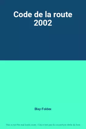 Couverture du produit · Code de la route 2002