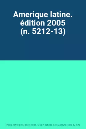 Couverture du produit · Amerique latine. édition 2005 (n. 5212-13)