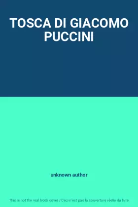 Couverture du produit · TOSCA DI GIACOMO PUCCINI