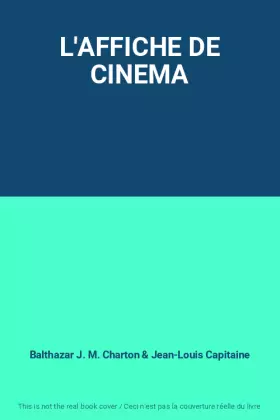 Couverture du produit · L'AFFICHE DE CINEMA