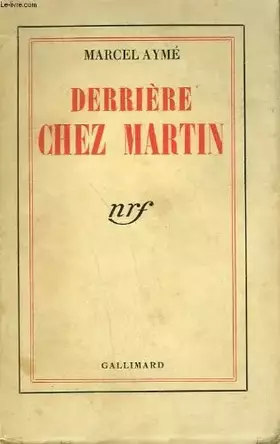 Couverture du produit · DERRIERE CHEZ MARTIN