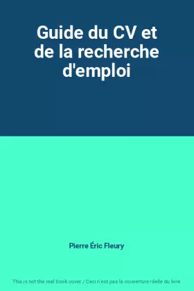 Couverture du produit · Guide du CV et de la recherche d'emploi