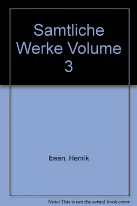 Couverture du produit · Samtliche Werke Volume 3