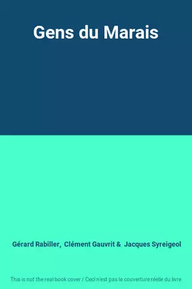 Couverture du produit · Gens du Marais