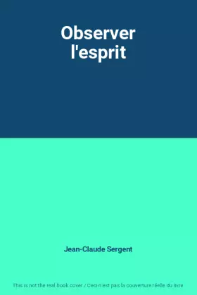 Couverture du produit · Observer l'esprit