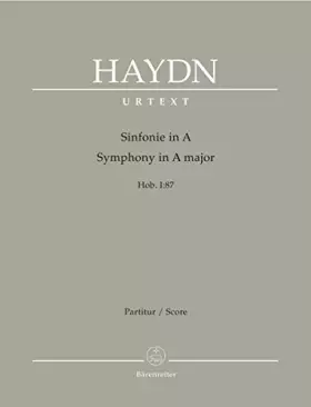Couverture du produit · Sinfonie A-Dur Hob I:87