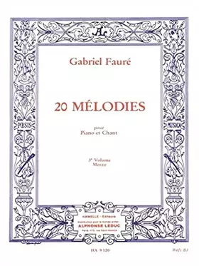 Couverture du produit · 20 Melodies pour Piano et Chant Vol 3 Mezzo