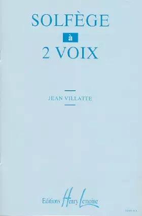Couverture du produit · Solfège à 2 voix sans accompagnement