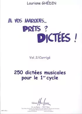 Couverture du produit · A VOS MARQUES.. PRETS ? DICTEES ! VOL.2 CORRIGES