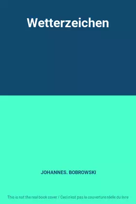 Couverture du produit · Wetterzeichen