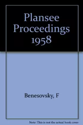 Couverture du produit · Plansee Proceedings 1958