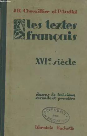 Couverture du produit · Les Textes Francais (Les Humanites Francaises, 18th)