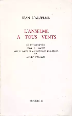 Couverture du produit · L'Anselme à tous vents