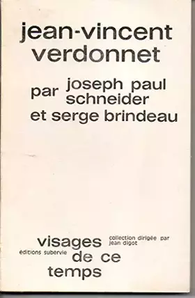 Couverture du produit · Jean-Vincent Verdonnet (Visages de ce temps)