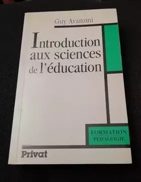 Couverture du produit · Introduction aux sciences de l'éducation (Pédagogie)