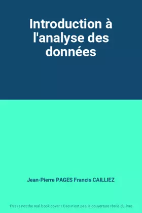 Couverture du produit · Introduction à l'analyse des données