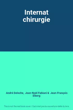 Couverture du produit · Internat chirurgie