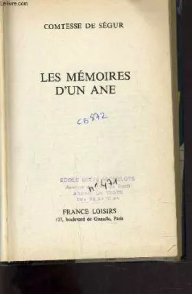 Couverture du produit · Les Mémoires d'un âne (Collection Grand A)