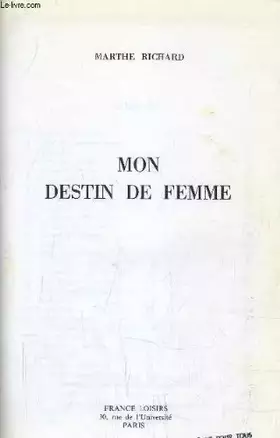Couverture du produit · Mon destin de femme