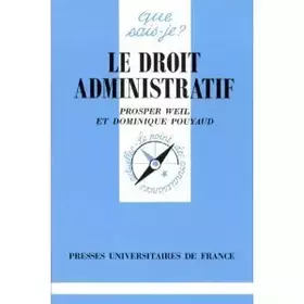Couverture du produit · Le Droit administratif (Que sais-je)