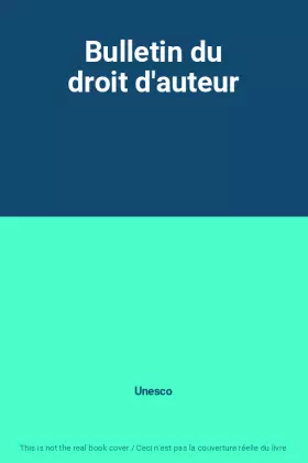 Couverture du produit · Bulletin du droit d'auteur