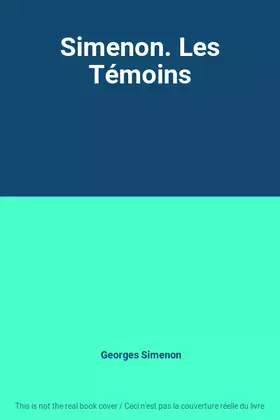 Couverture du produit · Simenon. Les Témoins