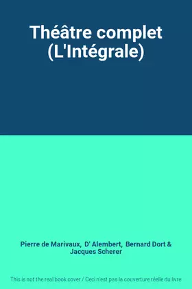 Couverture du produit · Théâtre complet (L'Intégrale)