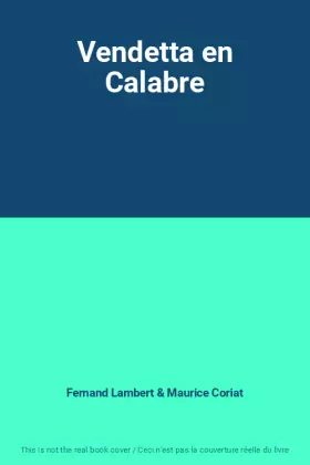 Couverture du produit · Vendetta en Calabre