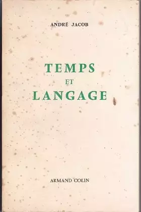 Couverture du produit · André Jacob,... Temps et langage
