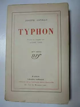 Couverture du produit · Joseph Conrad. Typhon : Typhoon. Traduit de l'anglais par André Gide