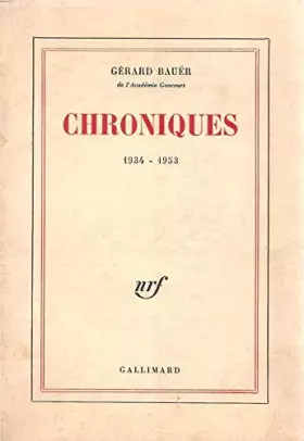 Couverture du produit · Gérard Bauër,... Chroniques