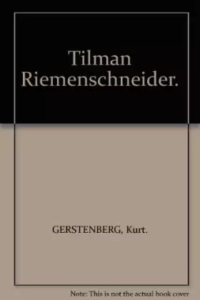 Couverture du produit · Tilman Riemenschneider.
