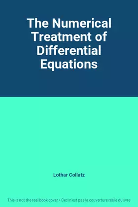Couverture du produit · The Numerical Treatment of Differential Equations