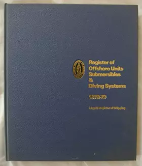 Couverture du produit · Register of Offshore Units, Submersibles & Diving Systems