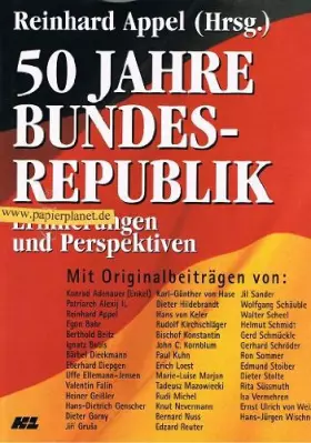 Couverture du produit · 50 Jahre Bundesrepublik. Erinnerungen und Perspektiven